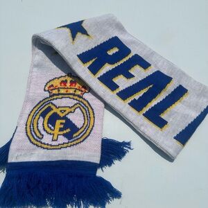 Real Madrid Blue and White Scarf